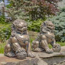 Zaer Ltd. Set of 2 Chinese Fu Dog Lion Sentry Statues (Small 16.5&quot; Tall ... - $329.95