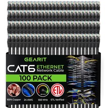 GearIT Cat 6 Ethernet Cable 1 ft (100-Pack) - Cat6 Patch Cable, Cat 6 Patch Cabl - £161.74 GBP
