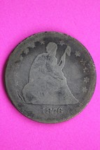 1876 P Seated Liberty Silver Quarter Scarce Guaranteed Authentic Rare Co... - $422.34 MXN