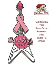 Hard Rock Cafe 2005 Breast Cancer Awareness 29596 Guitar Trading Pin - £11.81 GBP