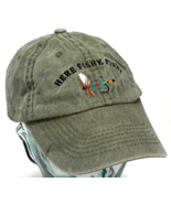HERE FISHY, FISHY Hat Cap-Green-OTTO Strap Back-Adjustable-Dad Hat-Embro... - £11.76 GBP