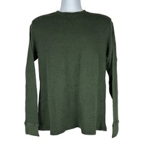 Member&#39;s Mark Men&#39;s Soft Wash Thermal T-shirt Size M Green Long Sleeved - $11.30