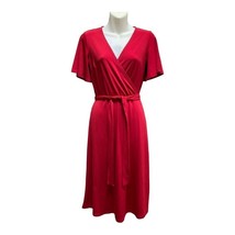 Gorgeous H &amp; M Red Wrap Midi Dress size XS - £11.63 GBP