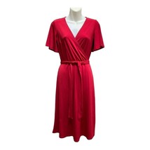 Gorgeous H &amp; M Red Wrap Midi Dress size XS - £11.34 GBP