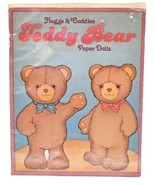 Vintage Huggs &amp; Cuddles Teddy Bear Paper Dolls 1984 Malcolm Whyte 1980s - $12.19