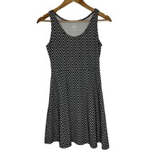 Mossimo Black White Zigzag Geometric Scoop Neck Tank Top Dress Size Smal... - $19.00