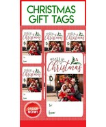 Custom Christmas Tag Stickers with Your Photo - €13,02 EUR+