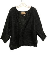 Bellerose Kid Mohair Cardigan Sweater Women Size Small Charcoal Open Rel... - £33.04 GBP