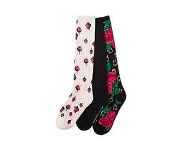 Betsey Johnson 3 Pack Sweet Buds Buds Knee High Gift Box Size 9-11 - £40.46 GBP