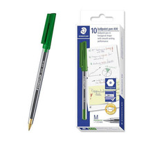 Staedtler Stick Medium Ballpoint Pen (Box of 10) - Green - $32.81