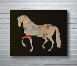 Wall Art Print Horse and Postcards 47x38 38x47 White - £477.71 GBP
