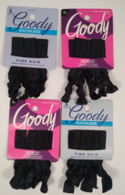 Lot of 4 New Packages Goody 5ct. Ribbon Elastics. (20 ct total) Black - £8.76 GBP