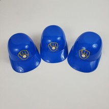 MLB Milwaukee Brewers Batting Helmet Ice Cream Nacho Snack 16 oz Bowls, Lot of 3 - $10.99