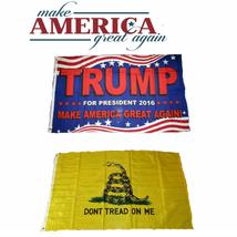 K&#39;s Novelties 3x5 Trump Make America Great Again! Gadsden Yellow Wholesale Flag  - £14.99 GBP