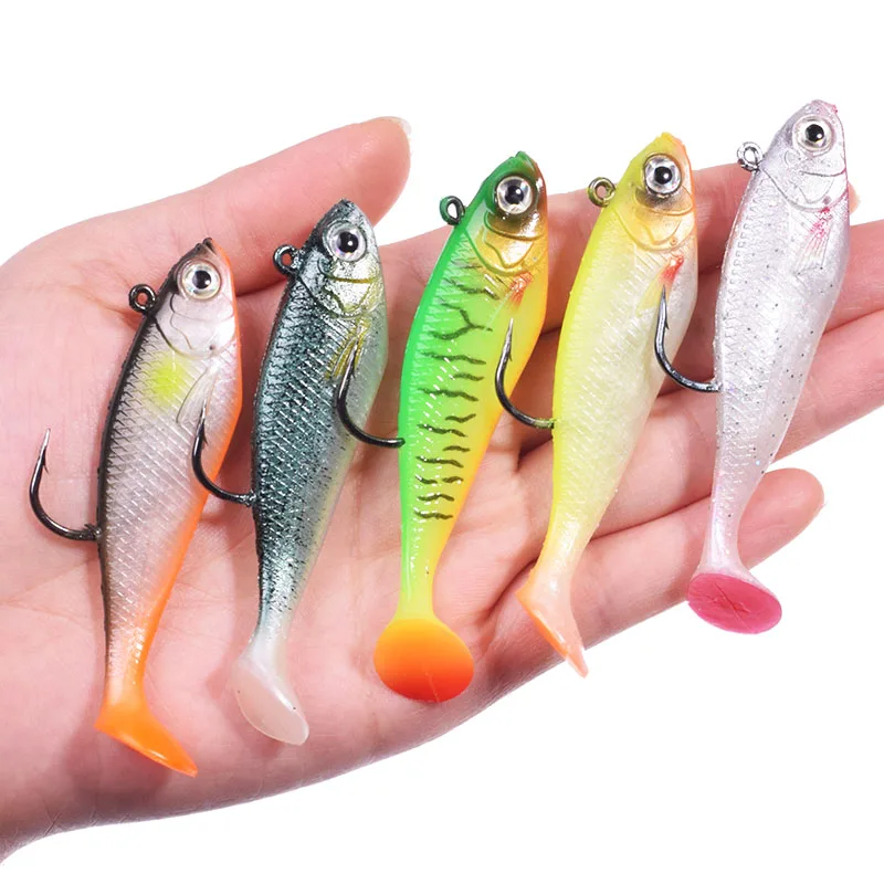 Sporting 1PCS Jig Head Hook Silicone Soft Bait 75mm 9.5g Fishing Lures Wobblers  - £23.81 GBP