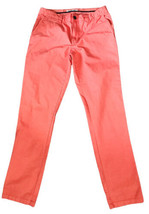 Pull &amp;Bear Pants Men US 29 EUR 42 Lightweight Slim Flat Front Chino Peac... - £13.45 GBP