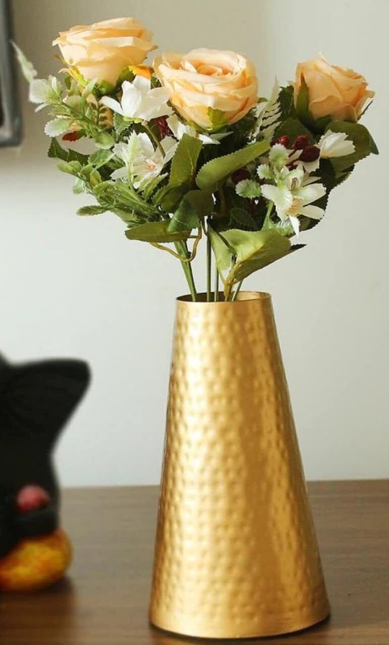 Decorative Vintage Flower Vase for Decoration Gold Home  (Flowers Not Included) - $39.59