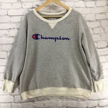 Champion Sweatshirt Womens 1X Athletic Gray Logo Flaw - £15.81 GBP