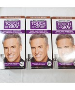 Just For Men Touch of Gray set 3 boxes Hair Color Medium Brown T-35 - $627.22 MXN