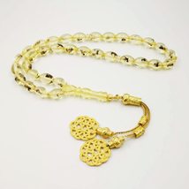 Ramadan gift misbaha Real insect Tasbih Golden Kazaz Tassel 33 prayer beads Rosa - £25.72 GBP
