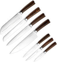 7PCS Chef Knife Set,Ultra Sharp Kitchen Knife Set Cutlery set Premium Stainless - £49.47 GBP