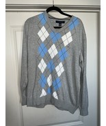 Tommy Hilfiger Pull-Over Argyle V Neck Sweater Men’s Size XL - €24,95 EUR