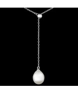 Unheated Natural 11X9mm Freshwater Pearl Sterling Silver 925 Necklaces - £82.84 GBP