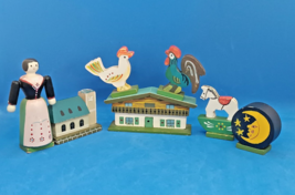 Vintage Holz Bauernhaus Figuren aus Deutschland Set - $32.70