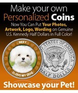 Make Your Own Personalized POKER CARD GUARD Put Photo on JFK Half Dollar... - £6.73 GBP