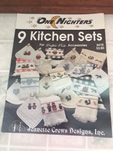 One Nighters 9 Kitchen Sets Cross Stitch Leaflet Patterns  #418 - £6.78 GBP