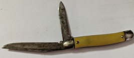 Small no markings yellow handle pocket knife - £11.39 GBP