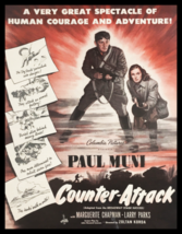 1945 Columbia Pictures Paul Muni in Counter-Attack Vintage Print Ad - £11.21 GBP