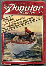 Popular Pulp Magazine October 22 1927- Shark cover- Gulls Island - $63.05