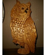 MAJESTIC NATURE&#39;S OWL SCROLL SAW WALL PLAQUE WALL HANGING - £21.52 GBP