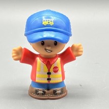 Fisher Price Little People BUS DRIVER BOY MAN in Blue Hat 2016 - $5.19