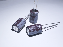 20Pcs SG25M220 Suscon 220uF 25V 8x12 Aluminum Electrolytic Radial Capacitor - $4.00