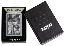 American Icon Lighter Statue of Liberty &amp; Abe Lincoln ZIPPO LIGHTER - $21.80