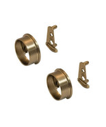 TAG Hardware 1 Pair Premium Round Wardrobe Closet Rod End Caps for 1-5/1... - $22.26 CAD