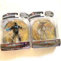 2x The Power Rangers Movie Action Heroes Black Ranger And ALPHA 5 Action Figures - £20.92 GBP