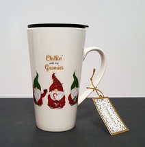 NEW RARE Christmas Gnome &quot;Chillin&#39; with my Gnomies&quot;  Travel Mug 18 OZ St... - $34.99