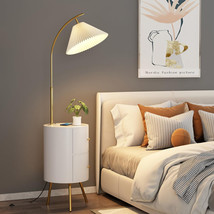 Round Smart led nightstand with lamp &amp; Wireless Charging Station - £460.22 GBP