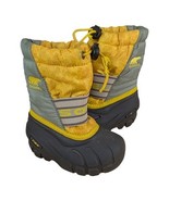Sorel Boys Boots Kids Size 6 Yellow Youth Snow Ski Winter - $40.91 CAD