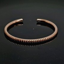 Signed ROB Southwestern Etched Design Open Cuff Copper Bracelet - £30.85 GBP