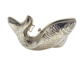 Jumping Fish Aluminum Jello Cake Mold St. Louis Mo. A.H.C. 1963 4 Cups - £13.21 GBP