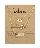 Libra  - Zodiac Sign -Constellation - Zodiac - Gold Necklace - Zodiac Je... - £8.90 GBP