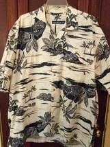 Vintage Men&#39;s Nautica Hawiian Shirt Size: XL (Palm Trees, Volcano&#39;s, Islands) - £15.79 GBP