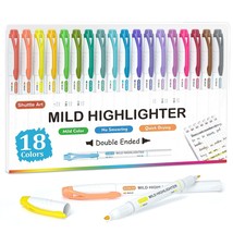 Highlighters, 18 Colors Pastel Highlighter Pens Assorted Colors, Dual Ti... - $19.99