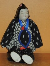 Asian Porcelain Doll 11.5&quot; Woman with cotton clothes - $15.13 CAD