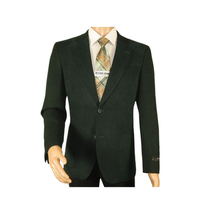 Men ZACCHI Velour Velveteen Hounds tooth Blazer Sport Coat DUANE 74524 Green image 10