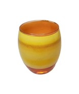 Surreal Entertainment Planet Saturn Orange Yellow Glass Votive Candle Ho... - $119.75 MXN